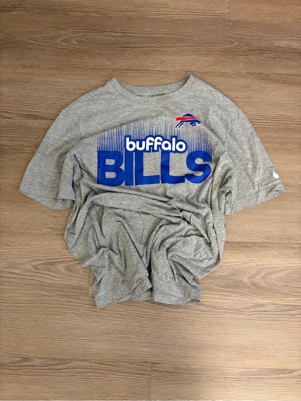 Nike Gray Tee with Black Swoosh Buffalo Bills L men